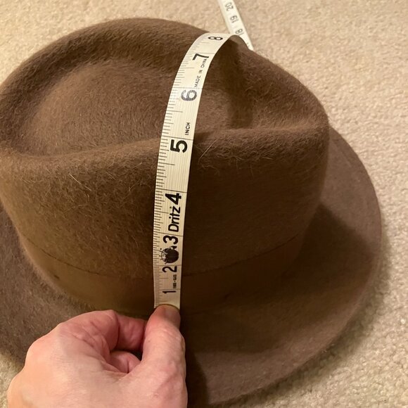 Magill Brown Teardrop Fedora - Size: 58 - Picture 11 of 14